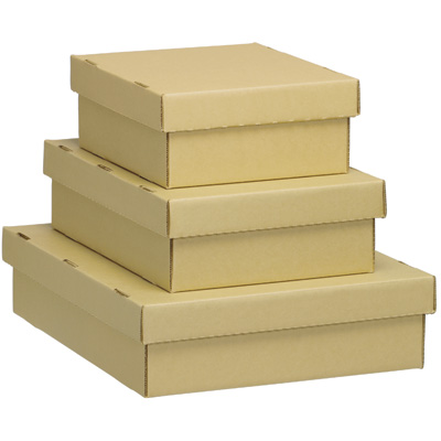 Buffered B-Flute Kraft Flat Storage Boxes